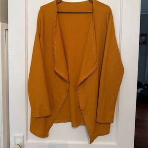 Women's Mustard Open Front Cardigan XL